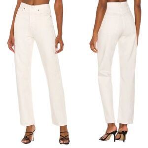 House of Harlow NWT 1960 jeans. High rise. Button fly Cream color. Women size 28